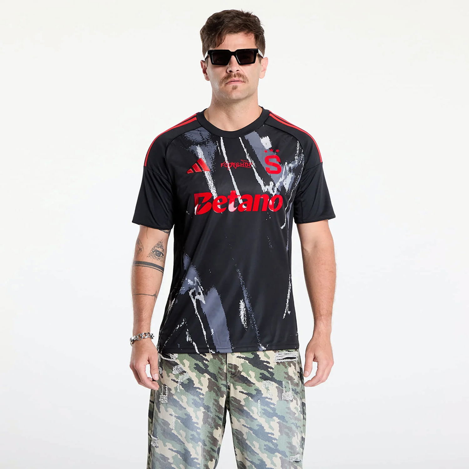 Dres adidas Performance adidas x Footshop x Sparta Jersey UNISEX Black/ Red Čierna | JD7389, 0
