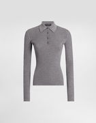 Dolce & Gabbana Ribbed Wool Polo Sweater