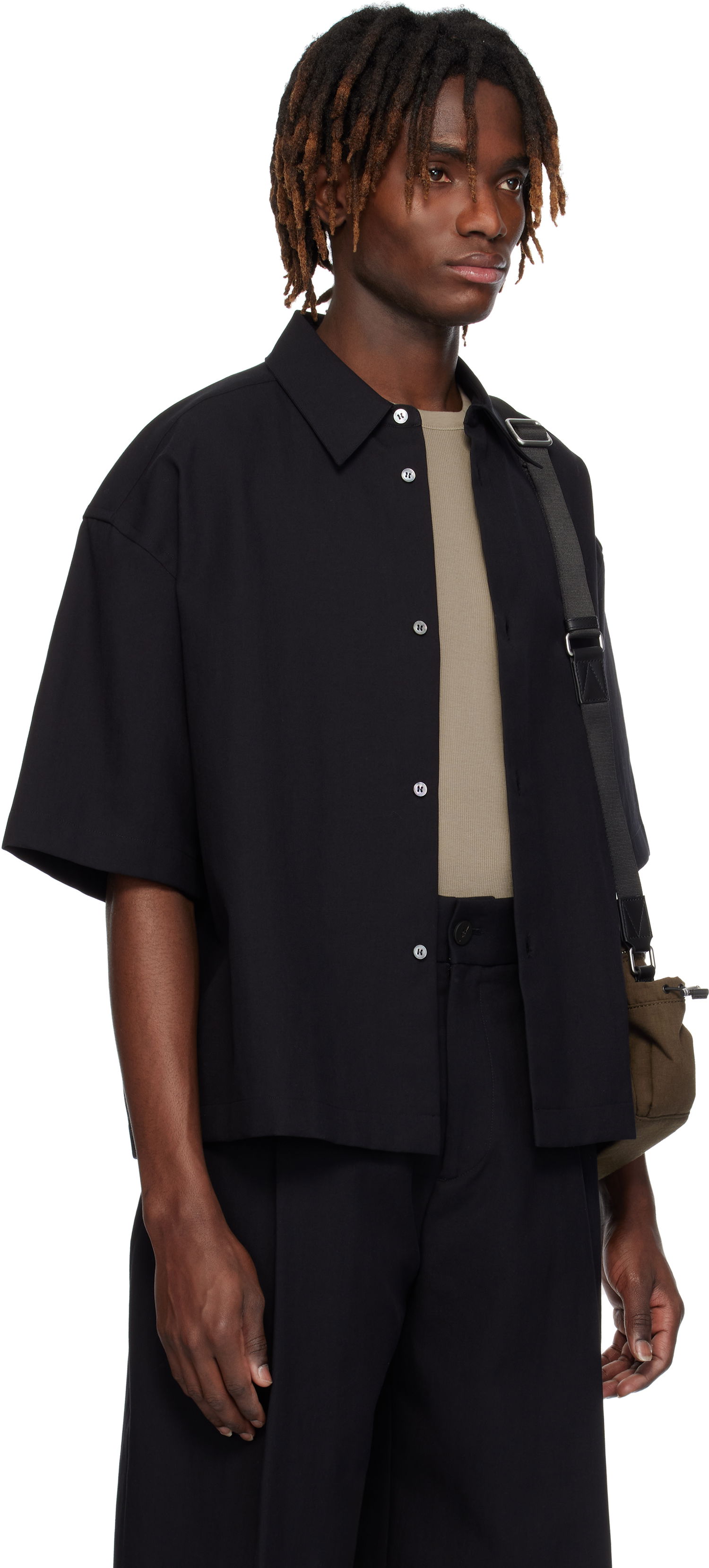 Košeľa Studio Nicholson Studio Nicholson Sanko Boxy Shirt Čierna | SANKO SNM - 1267, 1