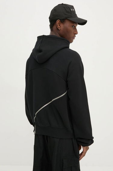 Mikina HELIOT EMIL Zippered Detail Hoodie Čierna | HE.M.08.055.BLK01, 6