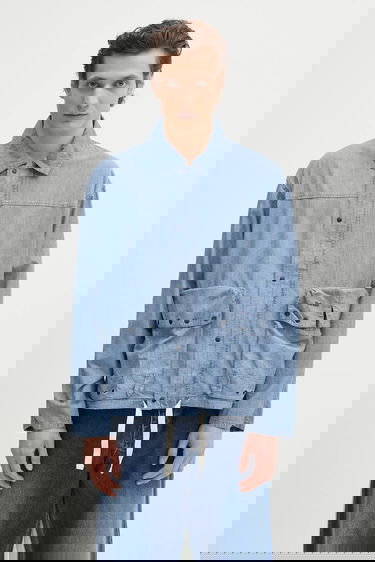 Bunda Barbour Durham Chambray Casual Jacket Regular Modrá | MCA1038, 0