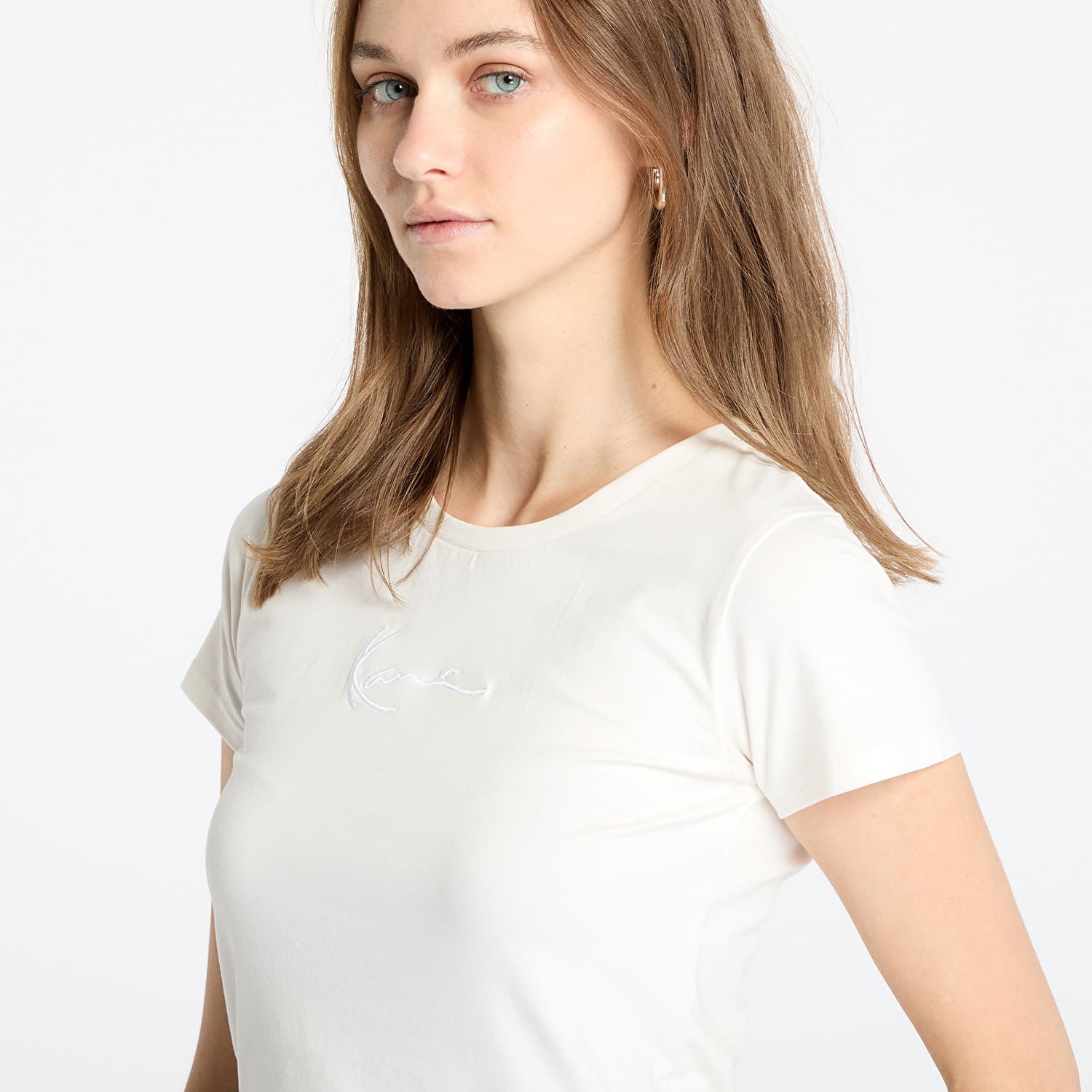 Crop Top Karl Kani Signature Short Sleeve T-Shirt Biela | 61300065, 1