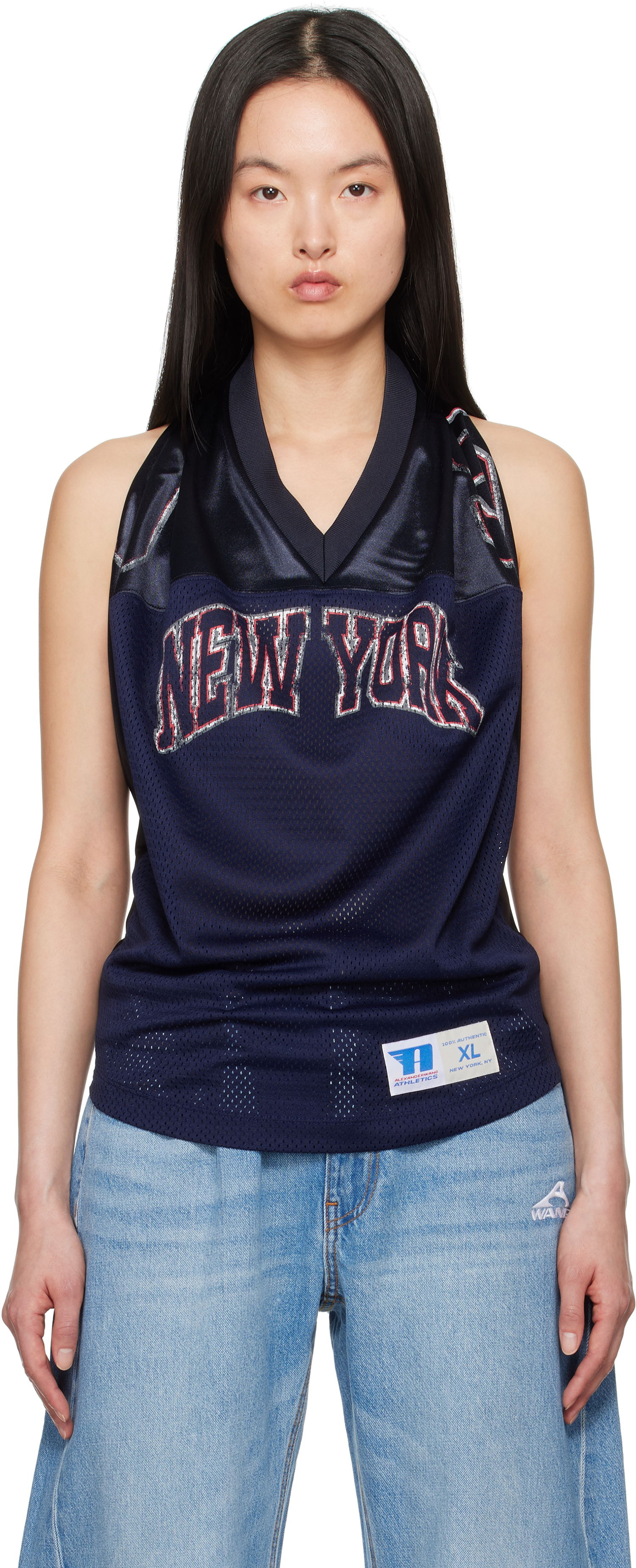 Tielko Alexander Wang Alexander Wang Sport Jersey Tank Top Navy | 1CC2251561, 0