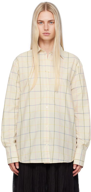 Košeľa TOTEME TOTEME Droptail Plaid Shirt Biela | 243-WRT2522-FB0203, 0