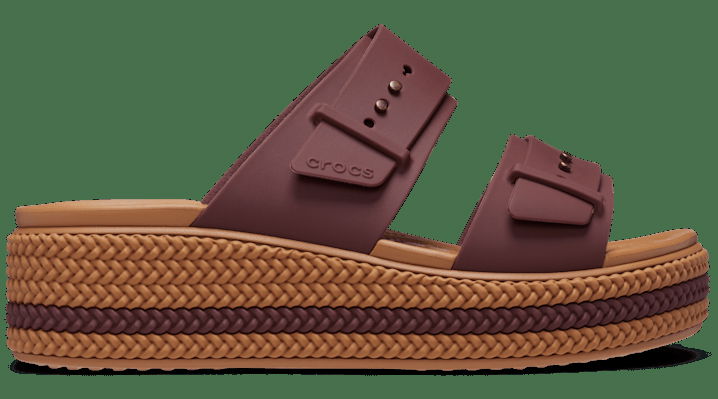 Tenisky a topánky Crocs Brooklyn Woven Buckle Sandals Dark Clay Hnedá | 209978-2FL