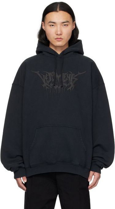 Mikina VETEMENTS Vetements Drip Metal Oversized Hoodie Čierna | UA66HD730B, 0