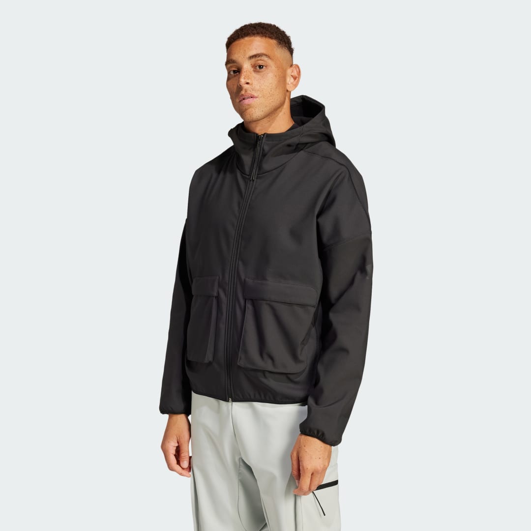 Vetrovka adidas Performance City Escape Premium Full-Zip Hoodie Čierna | JF3300, 0