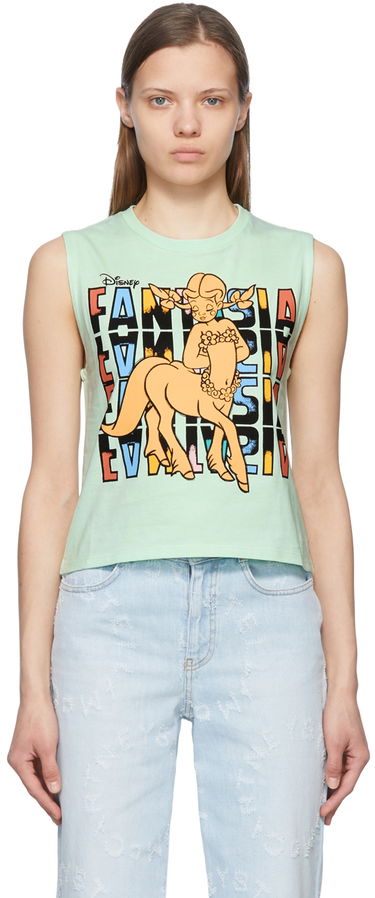 Tielko Stella McCartney Stella McCartney Fantasia Centaurette Graphic Cropped Tank Top Zelené | 6J00353SNP33, 0