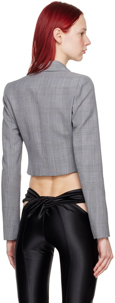 Bunda Coperni Cropped Glen Plaid Blazer Šedá | COPV54834, 2