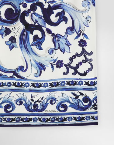 Šaty Dolce & Gabbana Dolce & Gabbana Majolica-Print Silk Dress Modrá | I6KH3WHPAB8HA3TN, 3