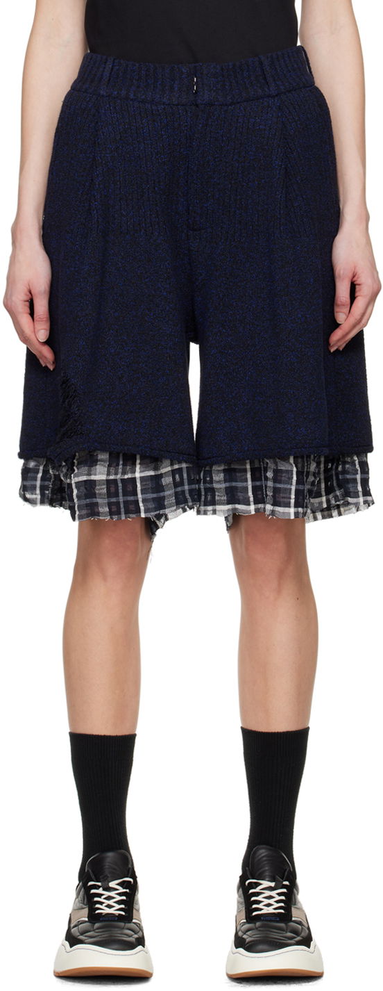 Layered Knit Shorts
