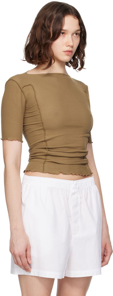 Tričko Baserange Baserange Omato 3/4 Sleeve T-Shirt Hnedá | TTO3-RB-SU25, 1