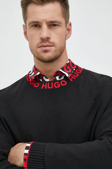 Sveter BOSS Cotton Sweater Čierna | 50474813, 1
