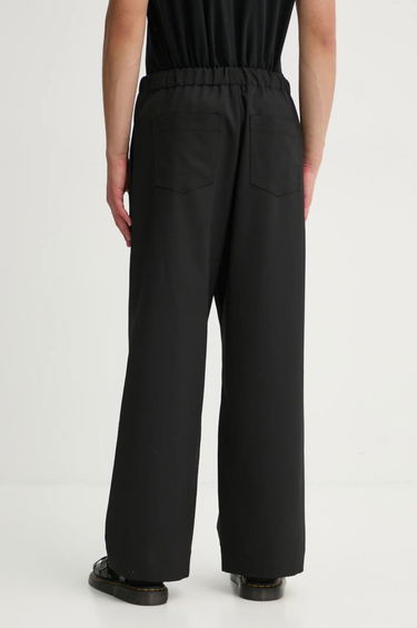Nohavice Nanushka Wide Leg Wool Blend Trousers Čierna | NM24FWPA24599, 2