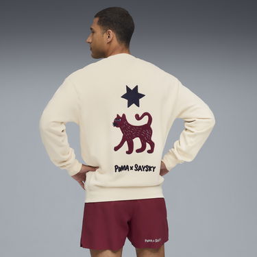 Mikina Puma PUMA x SAYSKY Crewneck Sweatshirt Béžová | 527557_87, 4