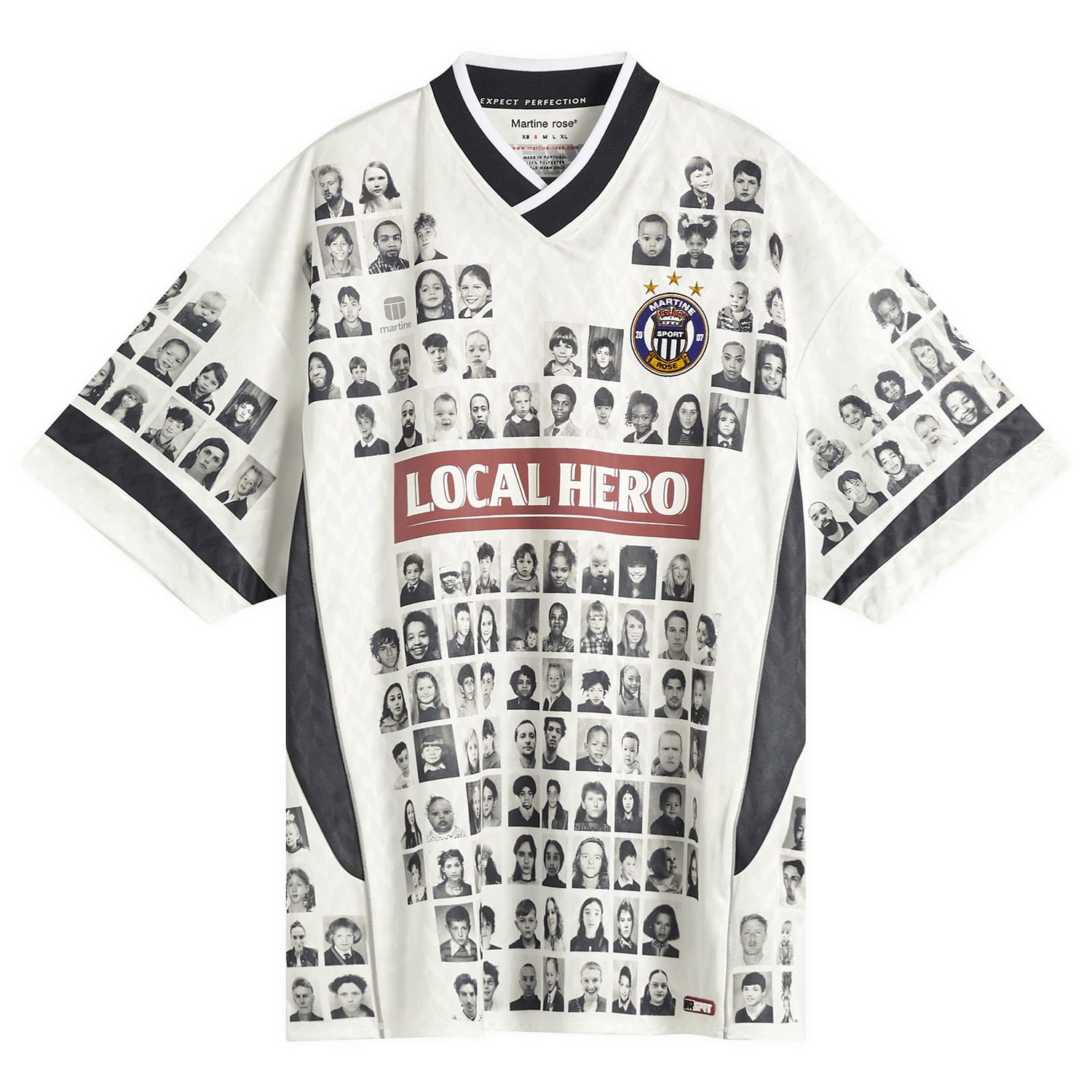 Dres Martine Rose Martine Rose Local Hero Football Shirt, Size Large Biela | 179JT07021-WHT, 1