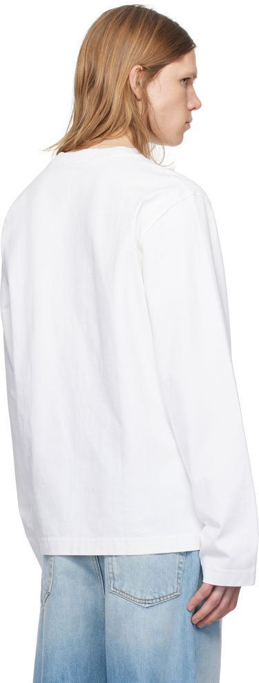 Tričko Acne Studios White Printed Logo Long Sleeve T-Shirt Biela | CL0270-, 2