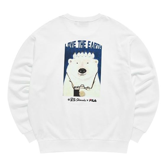 Mikina FILA FILA x Pepe Shimada Cartoon Print Pullover Biela | F11M133297F-WT