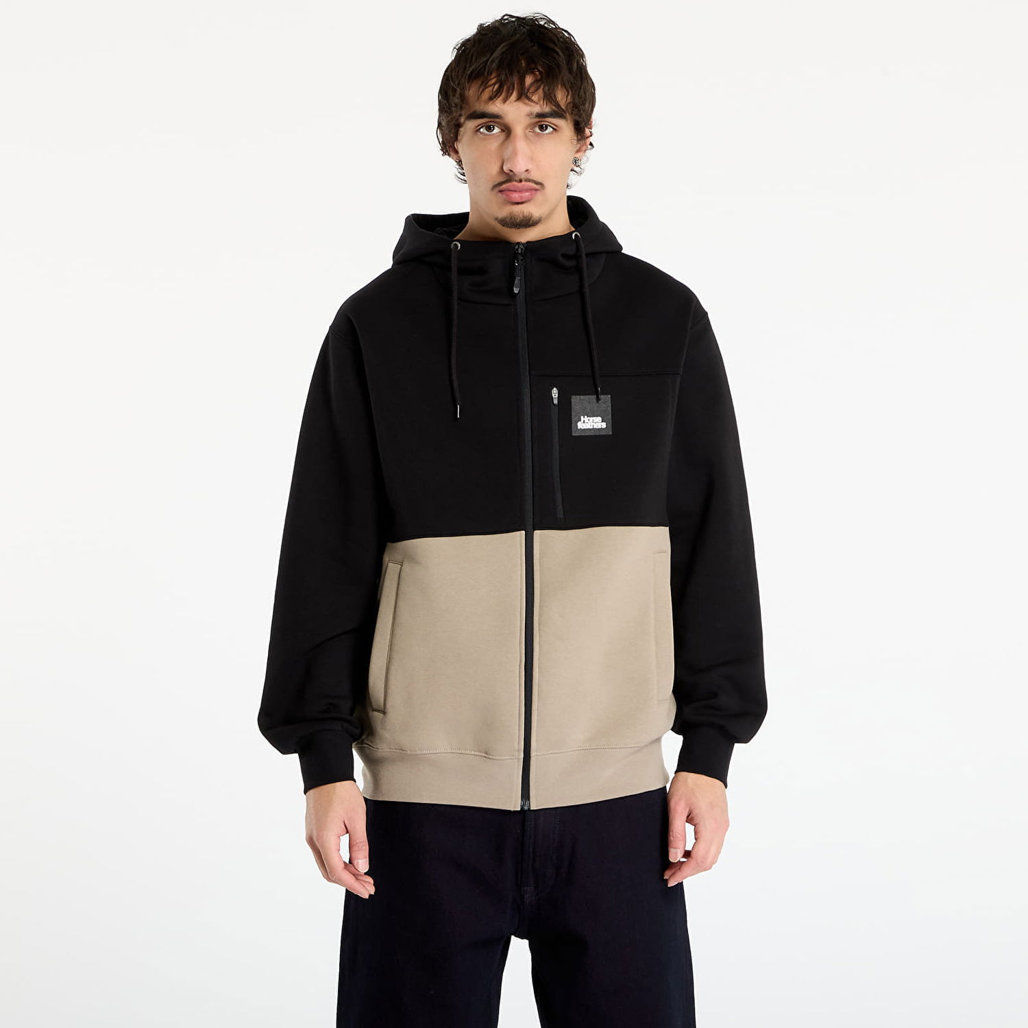 Mikina Horsefeathers Vick Full-Zip Two-Tone Hoodie Rôznofarebný | SM1321L, 0