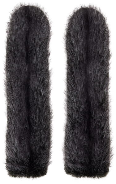 Rukavice Anna Sui Anna Sui SSENSE Exclusive Faux-Fur Mittens Čierna | 625F92, 0