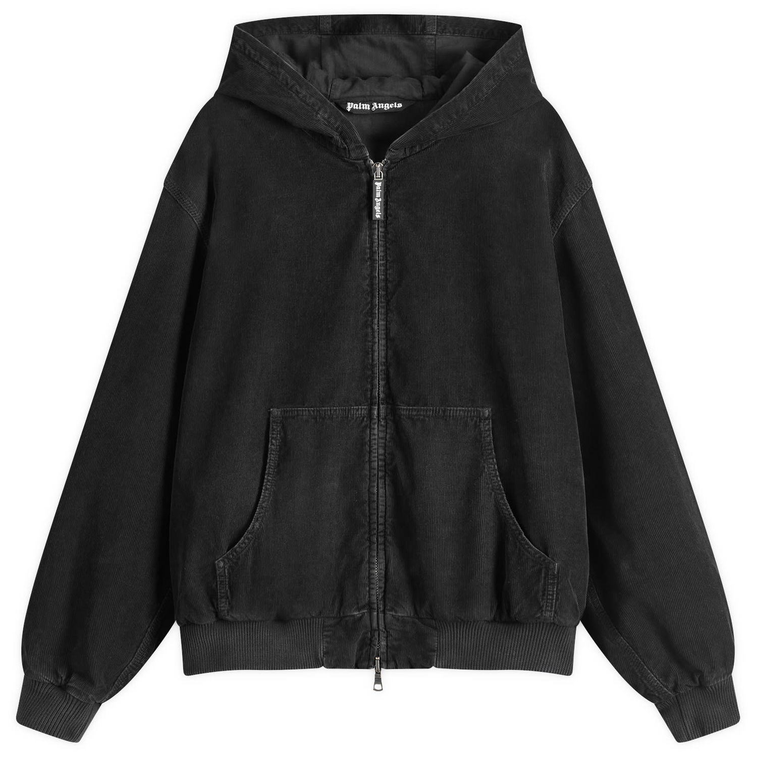Mikina Palm Angels Curved Logo Corduroy Bomber Jacket Čierna | PMEH035S25FAB0011313, 0