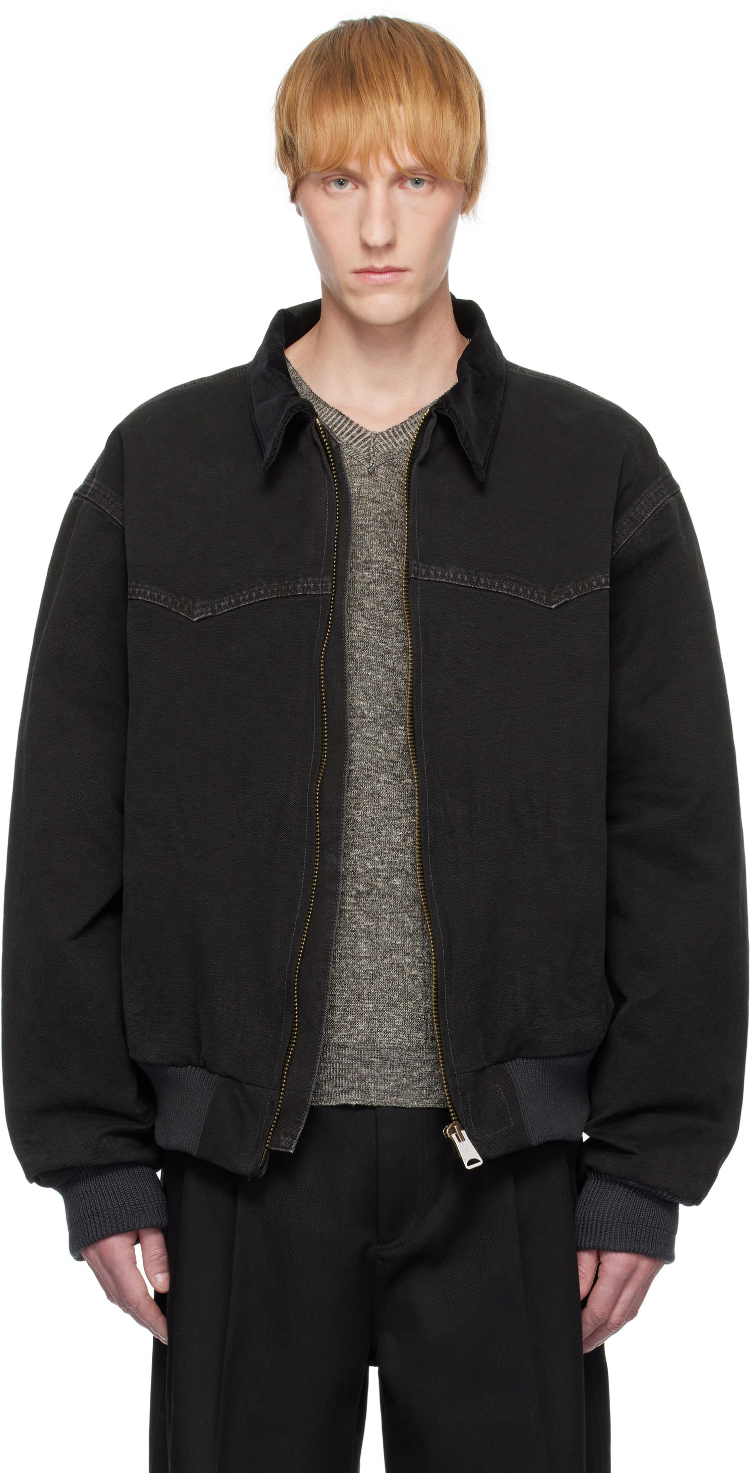 Bunda Maison Margiela Maison Margiela Yoke Caban Bomber Jacket Čierna | S50AM0640 M35255, 0