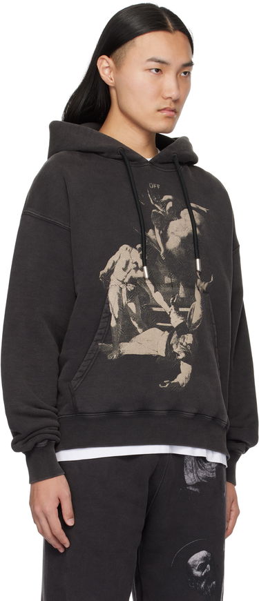 Mikina Off-White Martyrdom Graphic Print Hoodie Čierna | OMBB085S25FLE00O1361, 1