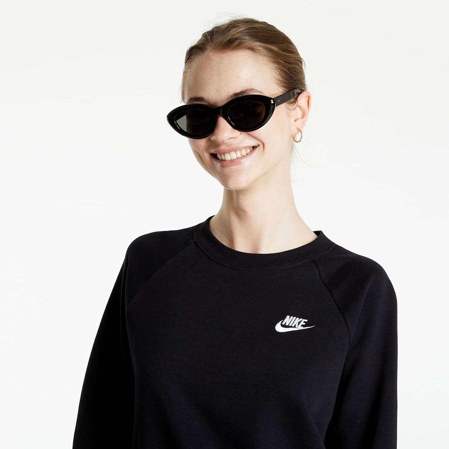 Mikina Nike Sportswear Essential Fleece Crew Čierna | BV4110-010, 0