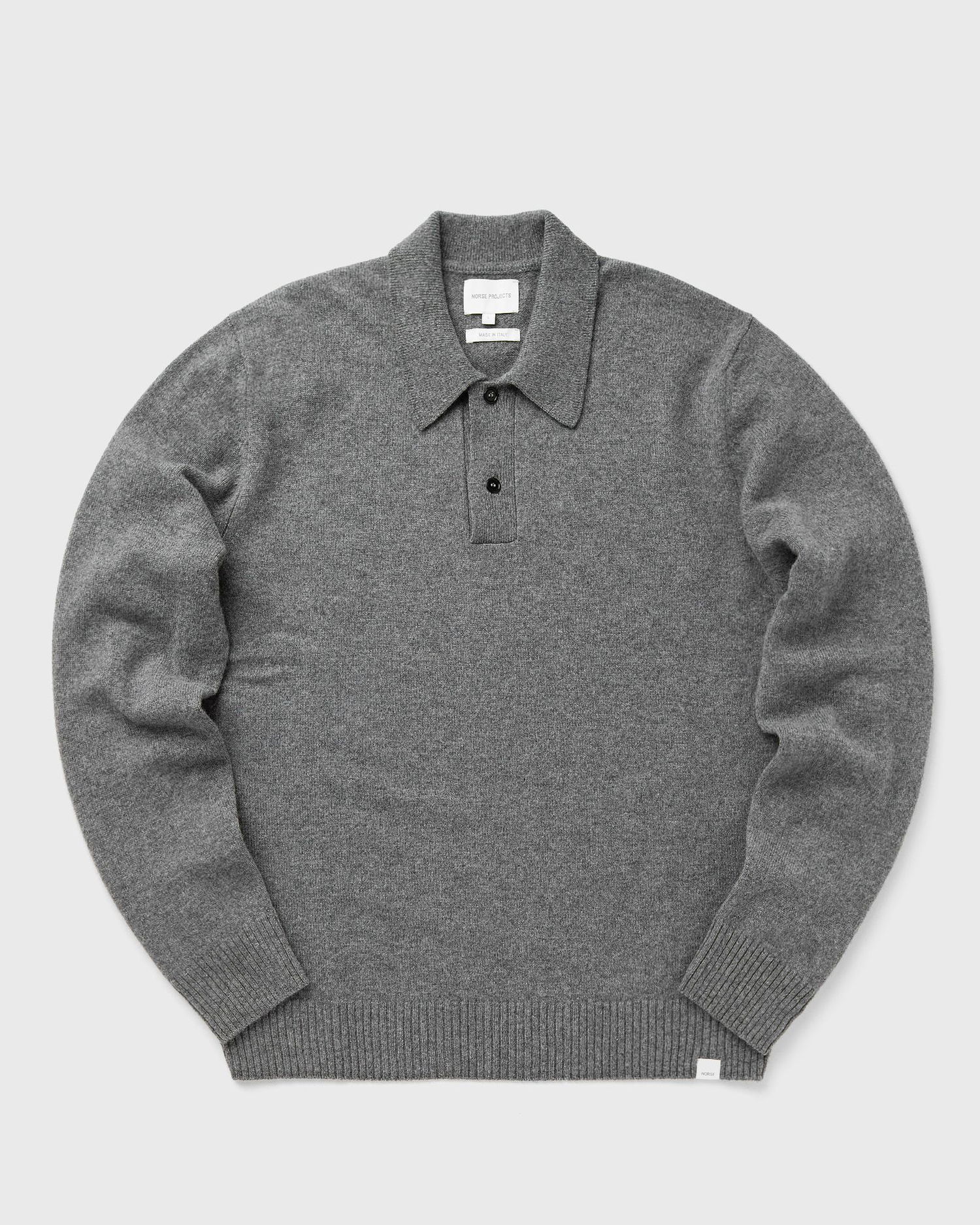 Polo tričko NORSE PROJECTS Standard Merino Lambswool Polo Šedá | N45-0621-1500, 0