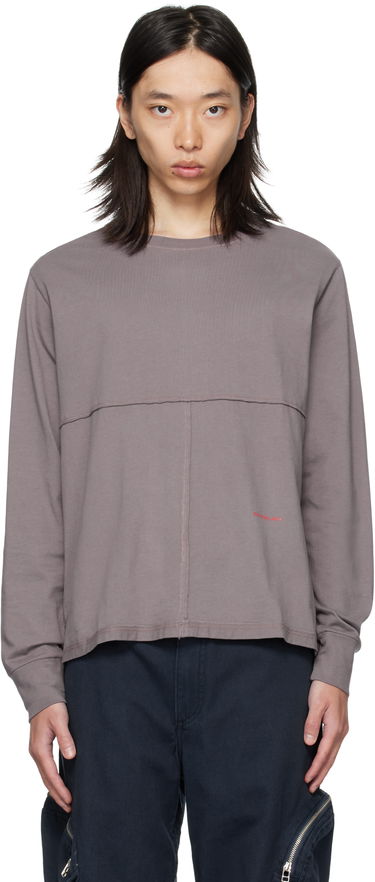 Tričko Eckhaus Latta Eckhaus Latta Lapped Long Sleeve T-Shirt Šedá | 302-EL-PF25-SK, 0