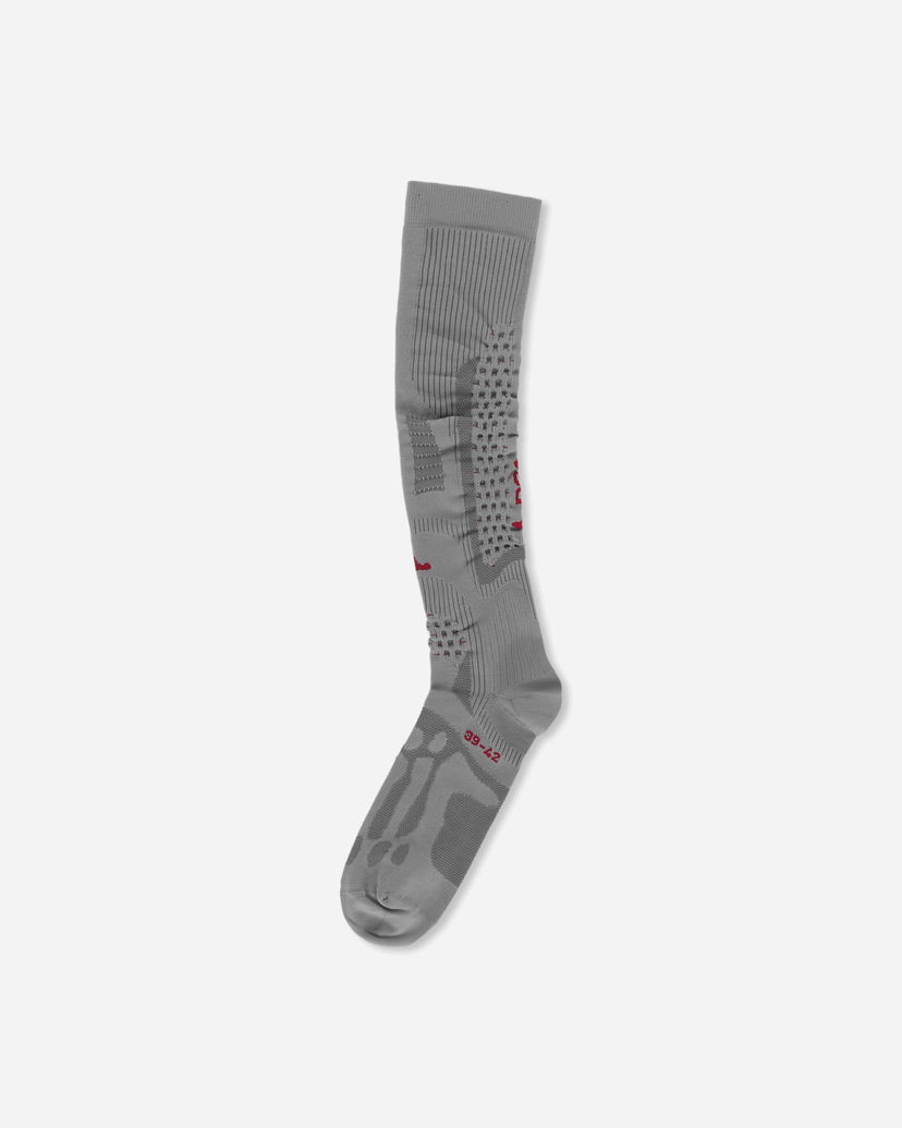 Ponožky ROA Bones Logo Q-skin Technical Knee-High Socks Šedá | RBMW0410YA53 GRY0001