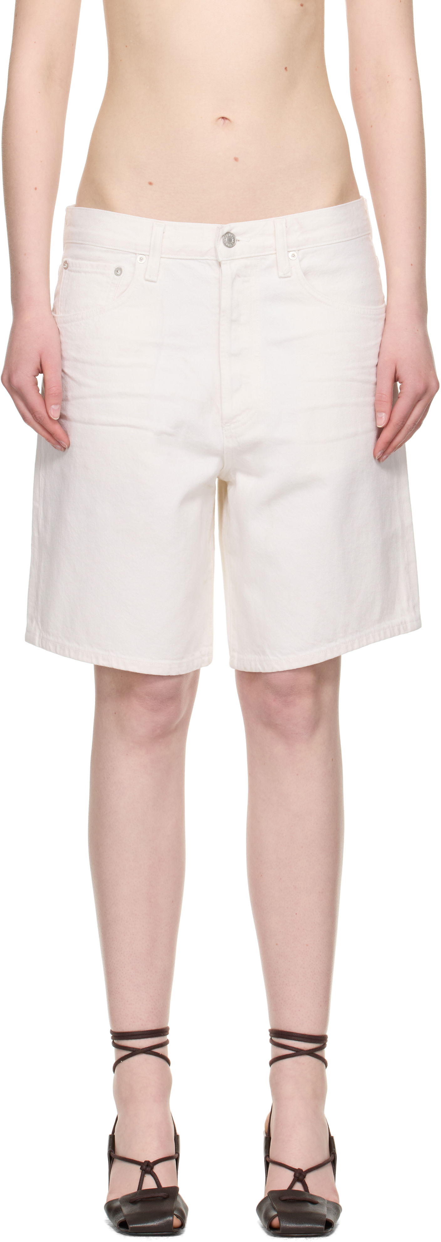 Šortky AGOLDE AGOLDE Indra Denim Shorts Biela | A222-1183, 0