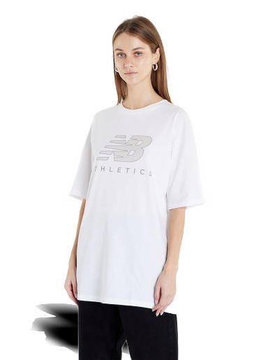 Tričko New Balance Athletics Oversized Tee Biela | WT23503_WT