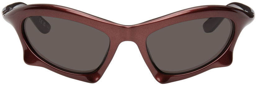 Slnečné okuliare Balenciaga Burgundy Bat Rectangle Sunglasses Vínová | BB0229S-005