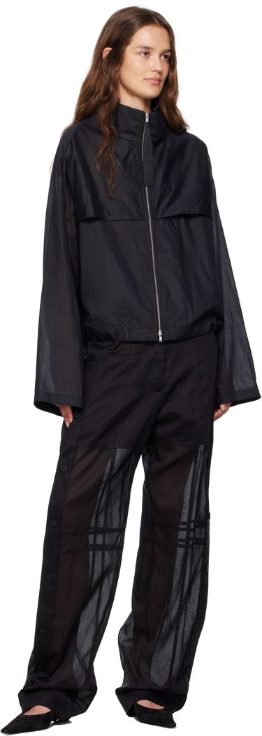Nohavice Jil Sander Jil Sander Cotton Muslin Snap Button Trousers Čierna | J01KA0185_J45014, 3