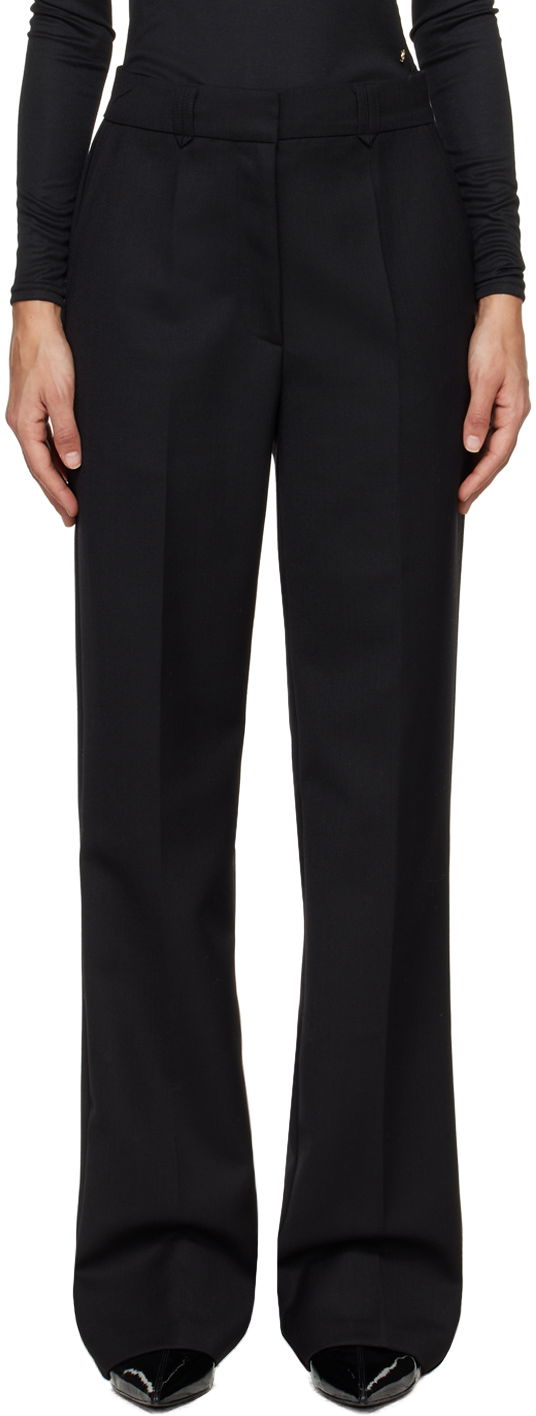 Drew Black High-Waisted Trousers