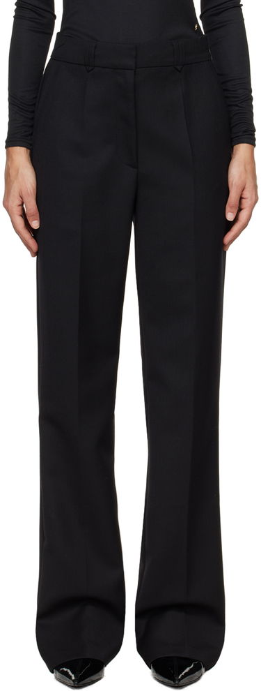 Nohavice Anine Bing Drew Black High-Waisted Trousers Čierna | A-03-3336-000, 0