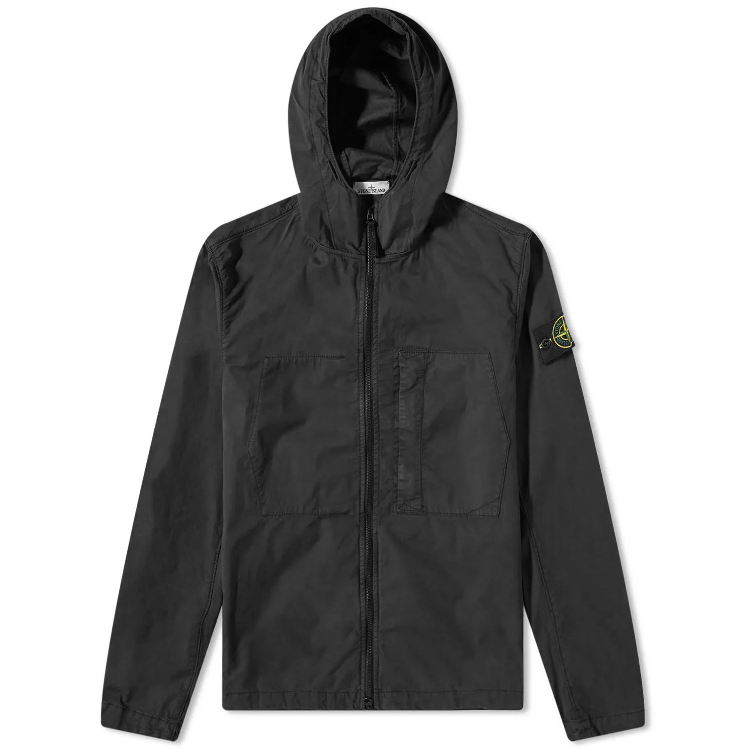 Bunda Stone Island Supima Cotton Twill Stretch Hooded Jacket Čierna | 781543310-V0029, 0