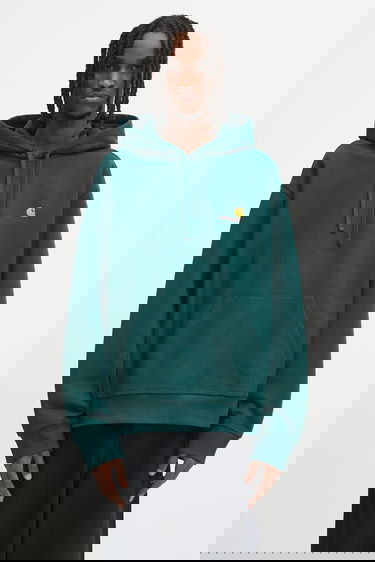 Mikina Carhartt WIP Hooded American Script Sweat Zelené | I028279.05AXX, 0