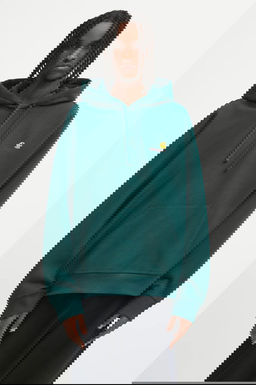 Mikina Carhartt WIP Hooded American Script Sweat Zelené | I028279.05AXX, 0