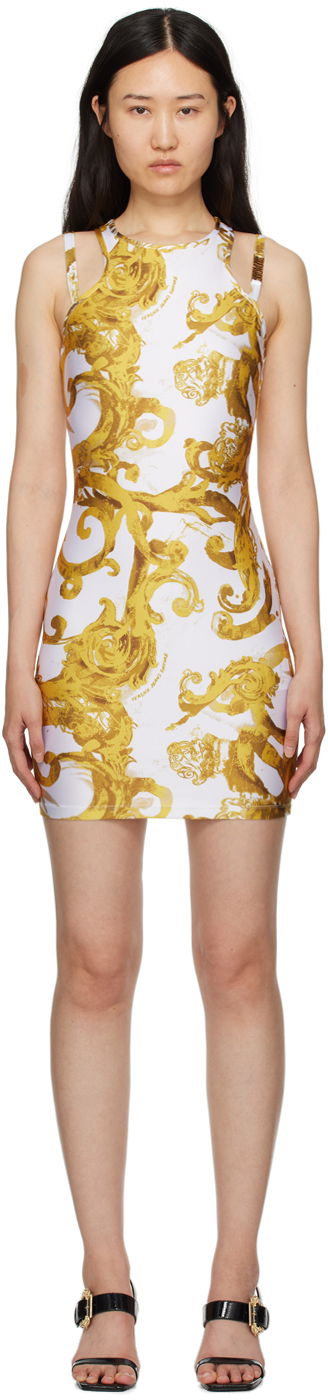 Šaty Versace Printed Minidress Biela | E76HAO944_EJS292