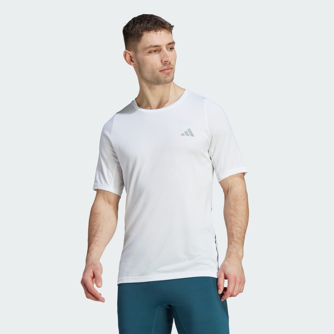 Tričko adidas Performance RUN ICONS 3 STRIPES T-Shirt Biela | IB5276, 0