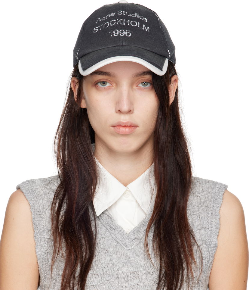 Šiltovka Acne Studios Logo Stamp Cap Čierna | C40370-