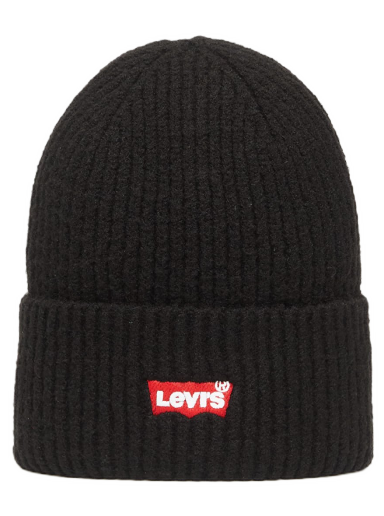 Kulicha Levi's Essential Ribbed Batwing Beanie Black Čierna | 235527-211-59