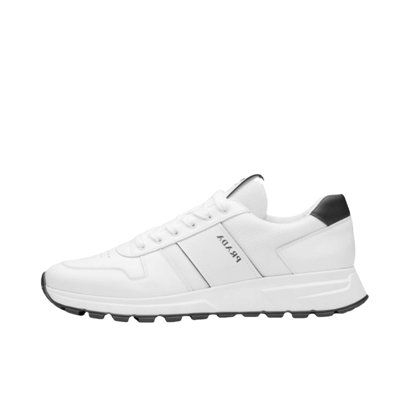Tenisky a topánky Prada Prax 1 Leather Low White Black Biela | 4E3571_3L3F_F0964