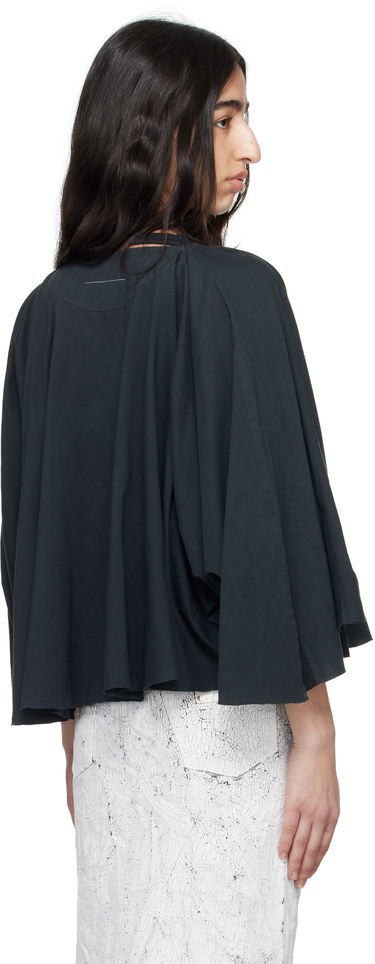 Sveter Maison Margiela MM6 Maison Margiela Jersey Batwing Top Čierna | S62NH0038 M20115, 2