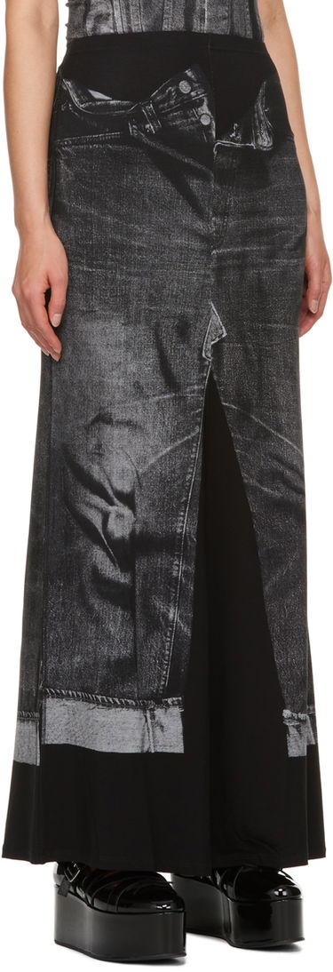 Sukňa Jean Paul Gaultier Jean Paul Gaultier Trompe l'œil Print Maxi Skirt Čierna | 23/15-F-JU055-J530-0002, 1