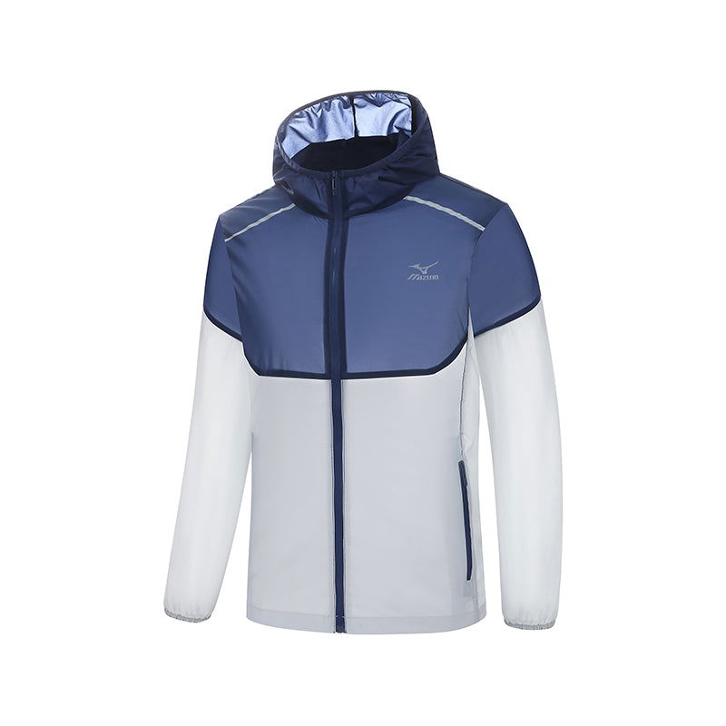 Vetrovka Mizuno UV Protection Running Jacket Modrá | A2CE2A32