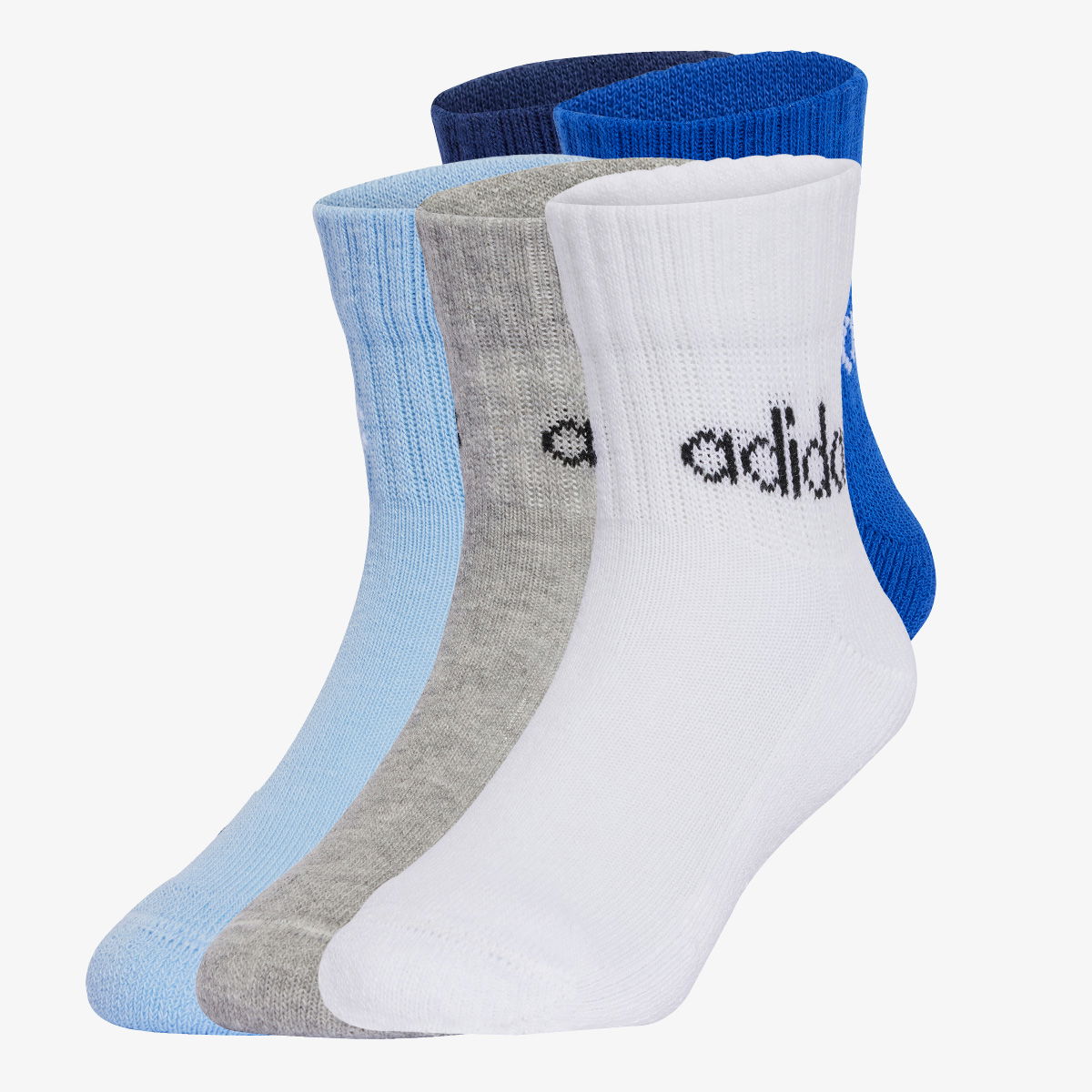 Ponožky adidas Performance Linear Ankle Quarter Socks - 5 Pairs Biela | JF8542, 1