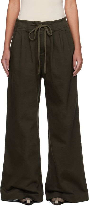 Nohavice Entire Studios Entire Studios Cinch Trousers Zelené | ES2546OL, 0